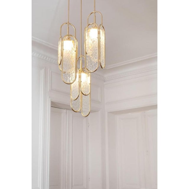 Metal Multiple Boudoir Pendant Lamp by Jennifer Midoz For Sale - Image 7 of 9