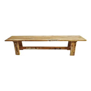 Salvaged Vintage Teak Wood Jaxon Bench