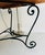 1990s 1990s French Handcrafted Live Edge and Wrought Iron Base Dining Table For Sale - Image 5 of 9