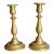 Antique French Brass Baluster Candlesticks, 19th Century - A (Near) Pair For Sale