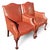 1980s Commanding Presence & Timeless Artistry: A Pair of Charles Stewart Company Shield-Back Leather Armchairs. For Sale In Raleigh - Image 6 of 12