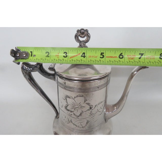 Sheffield Silver Plated Tea Coffee Pot Number 851 Early 1900s Made in Usa 4853b For Sale - Image 12 of 18