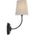 Thomas O'Brien for Visual Comfort Signature Vendome 16" Cordless Single Sconce in Bronze with Linen Shade For Sale In Houston - Image 6 of 12