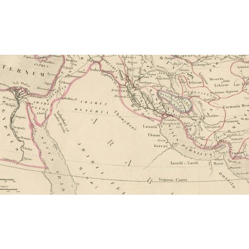 Empire Dalexandre Map of Alexander the Greats Empire, 1850 For Sale - Image 9 of 10