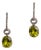 1990s Pair of Faceted Peridot and Diamond Drop Earrings For Sale