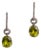 Pair of Faceted Peridot and Diamond Drop Earrings For Sale