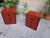 Como Bedside Tables MB3 Model in Red Lacquer and Burnished Brass by Luigi Caccia Dominioni for Azucena, 1970s, Set of 2 For Sale - Image 6 of 9