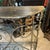 Metal Vintage Metal Demilune Detailed Console Table For Sale - Image 7 of 10