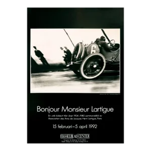 1992 Swedish Exhibition Poster, Hasselblad Center, Bonjour Monsieur Lartigue