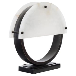 Art Deco Iron Table Lamp, 1920s For Sale