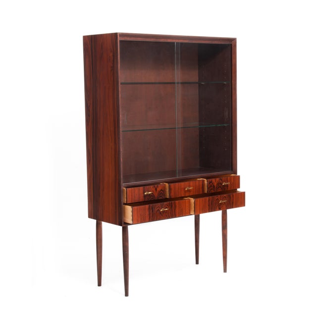 Mid-Century Modern Rosewood Vitrine Svante Skoch Seffle Möbelfabrik Sweden 1960s For Sale - Image 3 of 17