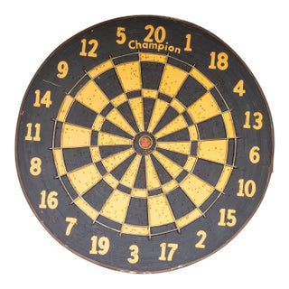 Mid-Century English Double Sided Dart Board, c.1950 For Sale