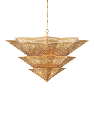 Currey & Company Hanway Gold Chandelier