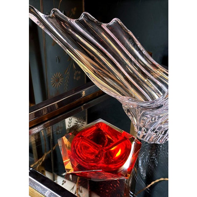 Mandruzzato Style Murano “Sommerso” Glass Ashtray For Sale - Image 16 of 18