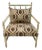 Transitional Brown Geometric Print Rhodes Club Chair For Sale