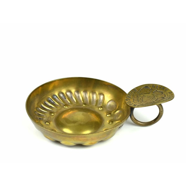 Metal Early 20th Century French Tastevin or Sommelier's Silver Plated Wine Tasting Bowl Cup by Reine Pedauque Bourgogne For Sale - Image 7 of 7