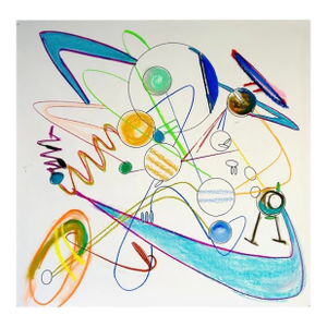 Cosmic Lyrical Abstraction in Space and Time by Erik Sulander