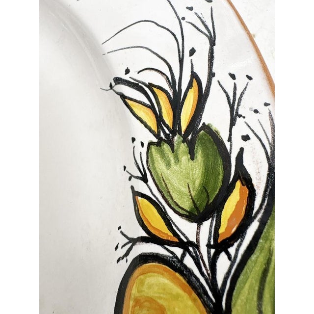 Vintage French Ceramic Plate, 1980 For Sale - Image 10 of 11
