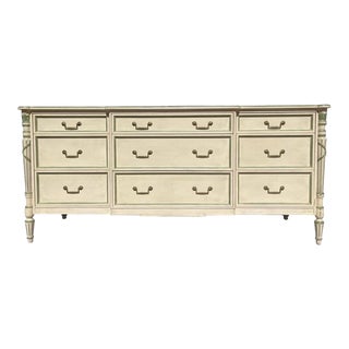 Julia Gray Ltd New York Louis XVI Style Carved Wood 9 Drawer Dresser For Sale