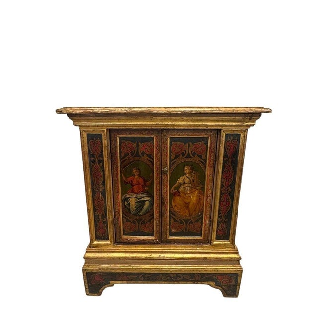 Baroque Florentine Hand Painted Cabinet With Classical Figural Depictions, C. Mid 1800s For Sale - Image 3 of 12