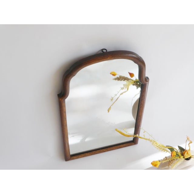 Antique Scalloped Wooden Wall Mirror, 1800s For Sale - Image 10 of 10