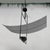 Designer: Mario Botta Dims.: 37.6"W x 19.3"D x 39.38"H Italian Modern white, black metal chandelier Zefiro by Mario Botta...