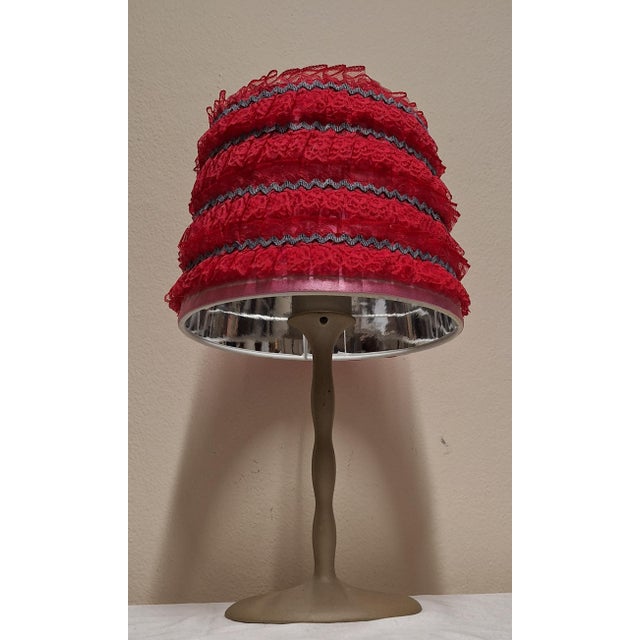 Vintage Bijou Tavolo Table Lamp by Rudolfo Dordoni for Foscarini with Red Fabric Shade from Lamplove, 1990s For Sale - Image 6 of 9
