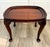 Mid-Century Queen Anne Style Mahogany Side Table With Engraved Brass Tray For Sale - Image 10 of 18
