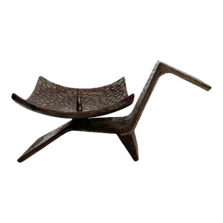 Japanese Cast Iron Candle Holder For Sale