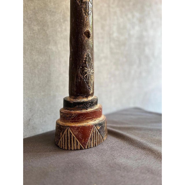 1920s Large Ashanti Akuaba Fertility Doll Traditional Ghanaian Sculpture in Wood, 1920s For Sale - Image 5 of 6