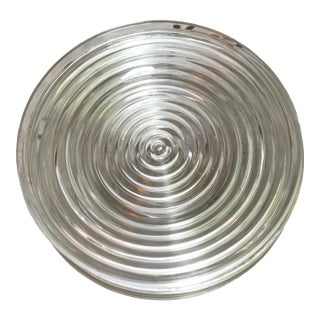 Vintage Manhattan Glass Salad Plates Clear Art Deco Luncheon Plates- Set o 6 For Sale