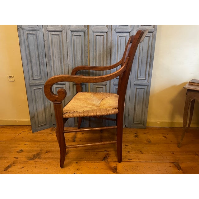 Antique Farmhouse French Armchair, 1880 For Sale - Image 4 of 16