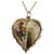 Vintage 14 Kt Y Gold Heart Happy Birthday Pendant + Emerald + Sapphire + Chain For Sale - Image 15 of 18