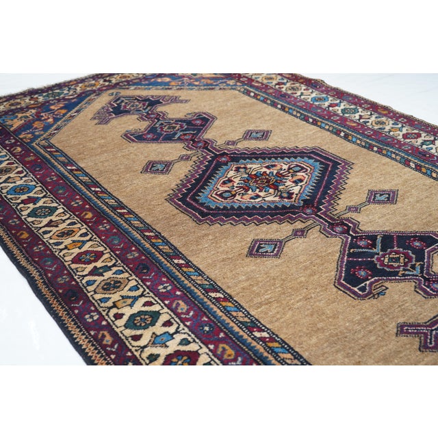 Textile Antique Bidjar Rug 4'6'' X 7'3'' For Sale - Image 7 of 12