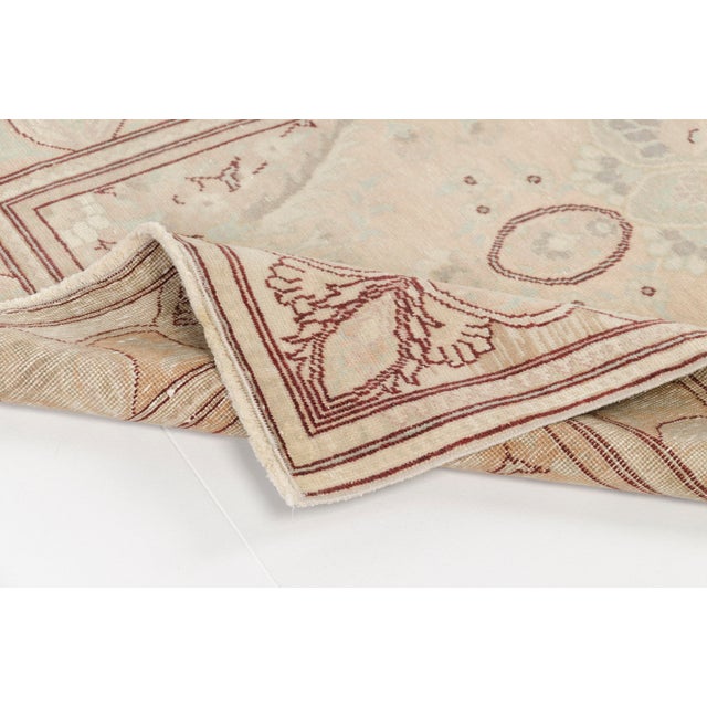 Textile Mid 20th Century Anatolian Tan Colour Wool Carpet For Sale - Image 7 of 11