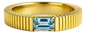 Topaz Solitaire Ring for Men Silver, Gold, Size 9