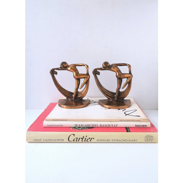 Early 20th Century Art Deco Bookends Female Figure, Circa Early 20th Century, Pair For Sale - Image 5 of 10