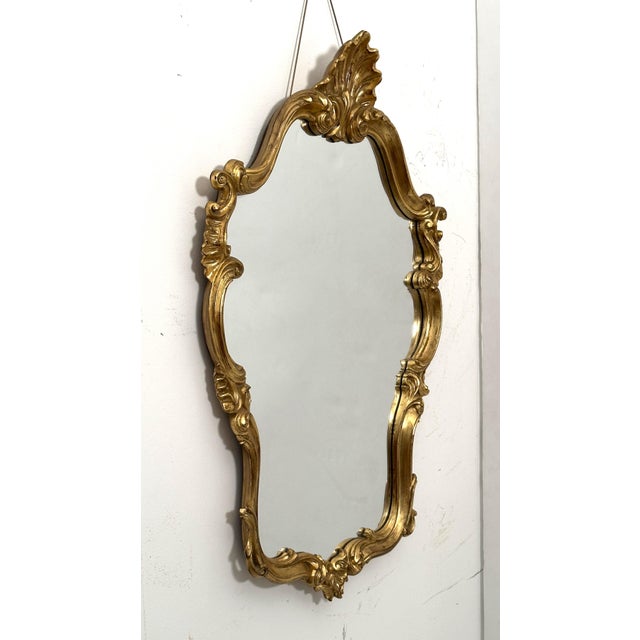 Rococo English Rococo Revival Gilt Wall Mirror (H 38 X W 25) For Sale - Image 3 of 12