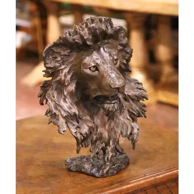 This powerful bronze lion sculpture by Mark Hopkins exemplifies the artist’s celebrated approach to animal sculpture,...