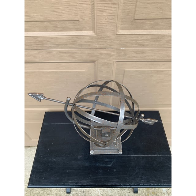 Contemporary Iron Garden Armillary Sundial For Sale - Image 11 of 11