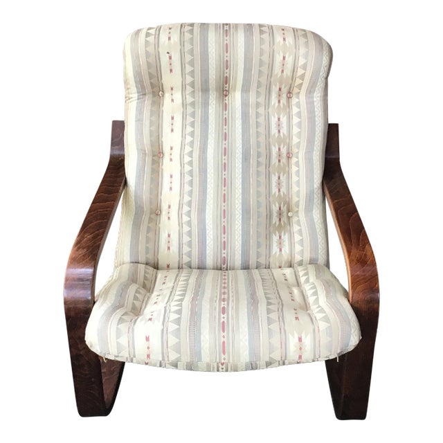 Mid 20th Century Modern Upholstered Westnofa Lounge Chair or Rocker For Sale