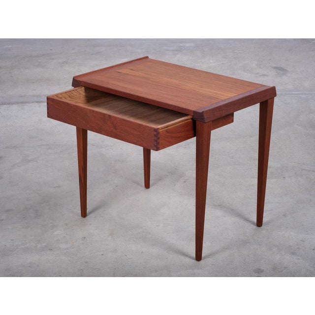 Teak Side Table with Drawer, Denmark, 1960s For Sale - Image 6 of 10