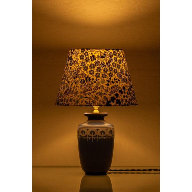Flora Gouda Table Lamp by Amitabha Studio with Lampshade from Liberty London, 1977 For Sale - Image 10 of 12