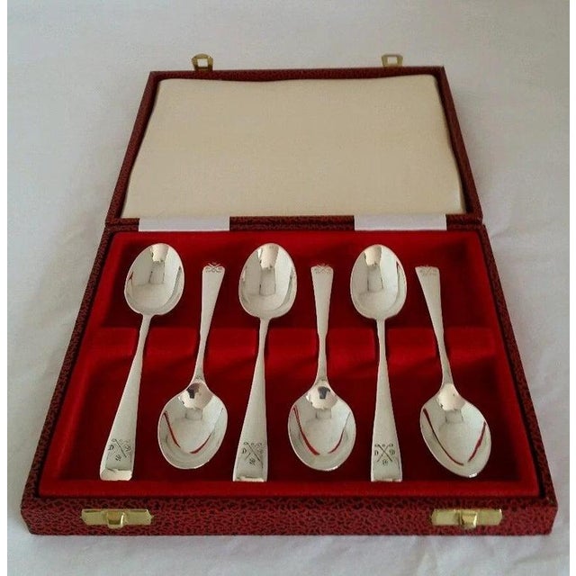 1930s Sterling Silver Golfing Spoons, 1932, Set of 6 For Sale - Image 5 of 7