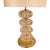 A spectacular pair of lamps with an elegant body composed of four fluted Murano glass spheres. Each sphere has a grooved...