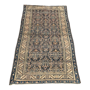 Antique Grey Blue Malayer Runner Long Rug 5 x 12.2ft