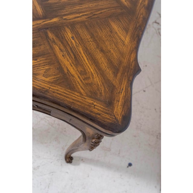 French Style Parquet Top Refractory Dining Room Table For Sale - Image 14 of 15