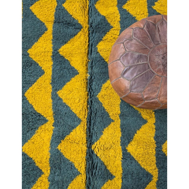 Textile Authentic Handmade Moroccan Rug - 9.8 X 8.4 Ft For Sale - Image 7 of 8