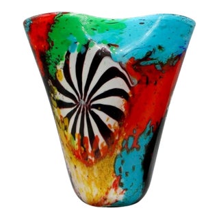 Dino Martens Oriente Murano Art Glass Vase for Aureliano Toso, 1950s For Sale