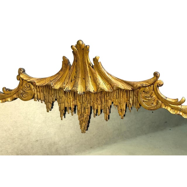 Carved Giltwood and Gesso Wall Mirror, 1880s For Sale - Image 4 of 10